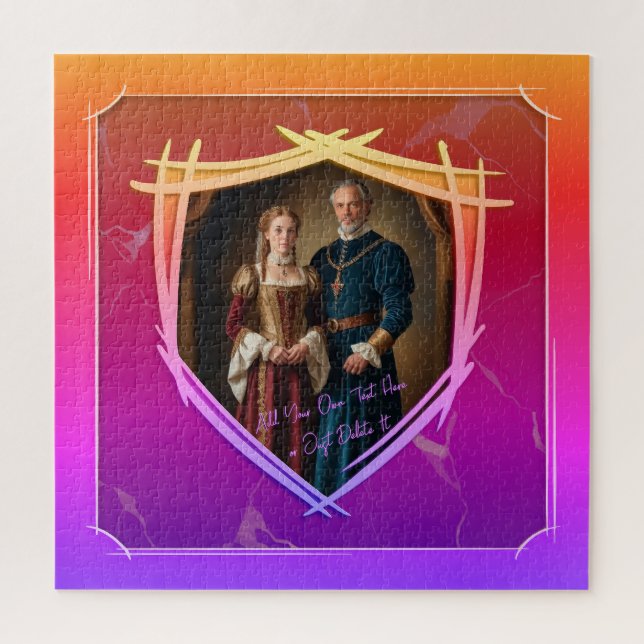 Quebra-cabeça Cavaleiro Casaco de Braços Medieval Dedicação Assa (Vertical)