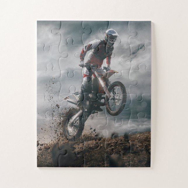 Quebra-cabeça Cavaleiro-da-motocross (Vertical)
