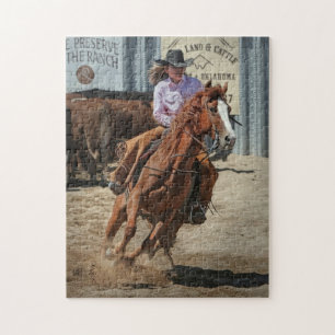Quebra-cabeça Cavalgada de Rodeio de Caubói Esportes Ocidentais