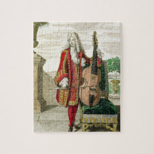 Quebra-cabeça Cavalheiro que joga o violoncelo, c.1688-90