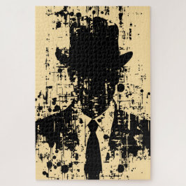 Quebra-cabeça Cavalheiro sem rosto: Elegância Abstrato