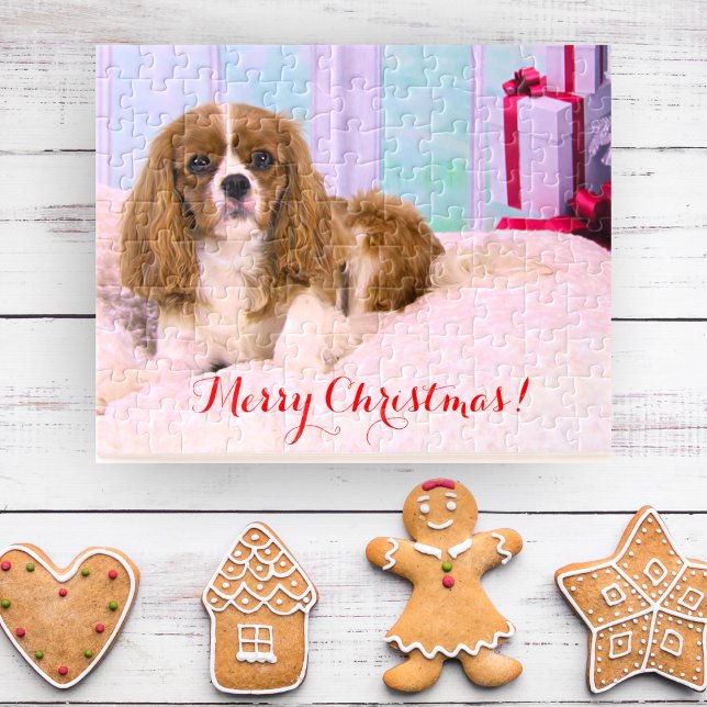 Quebra-cabeça Cavalier King Charles de Natal com Presentes  (Criador carregado)