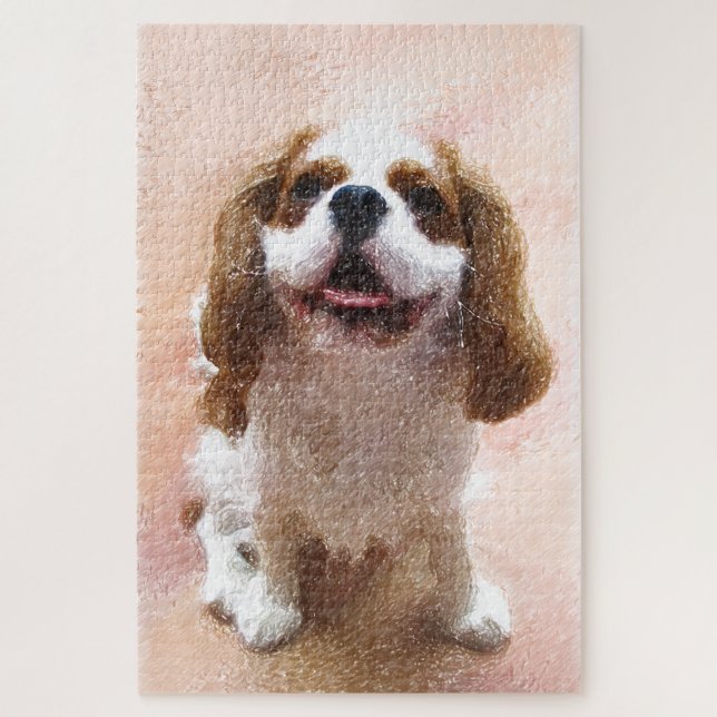 Quebra-cabeça Cavalier King Charles heureux (Vertical)