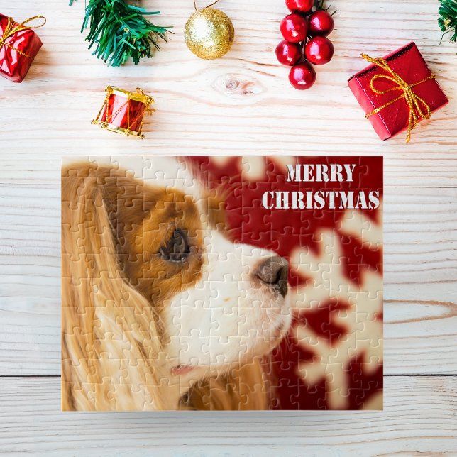 Quebra-cabeça Cavalier King Charles Snowflake Natal (Criador carregado)