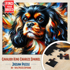 Quebra-cabeça Cavalier King Charles Spaniel Cão Impressão Acríli