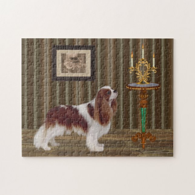 Quebra-cabeça Cavalier King Charles Spaniel Dog Art (Horizontal)