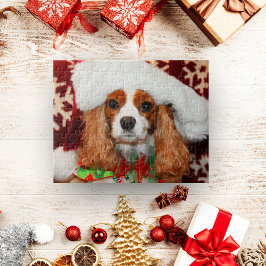 Quebra-cabeça Cavalier King Charles Spaniel Em Santa Hat