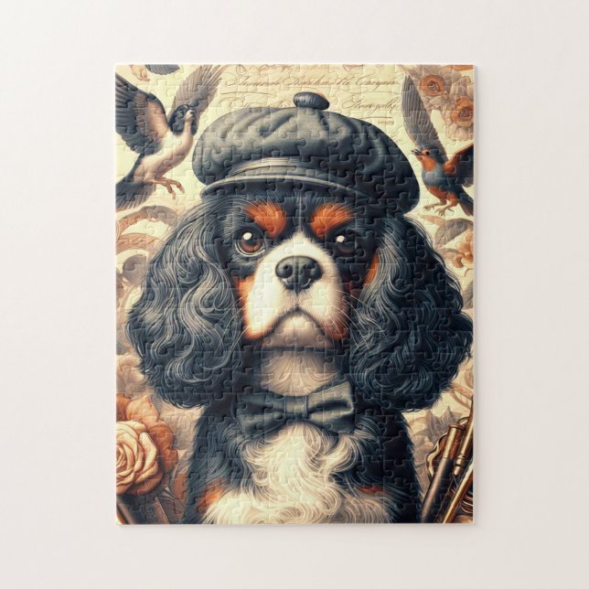 Quebra-cabeça Cavalier King Charles Spaniel Painting (Vertical)