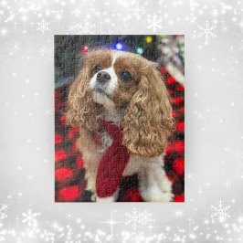 Quebra-cabeça Cavalier King Charles Spaniels Com Cachecol De Inv