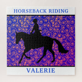 Quebra-cabeça Cavalo Andando de Cavalo e Rider Swirl 676 Peece