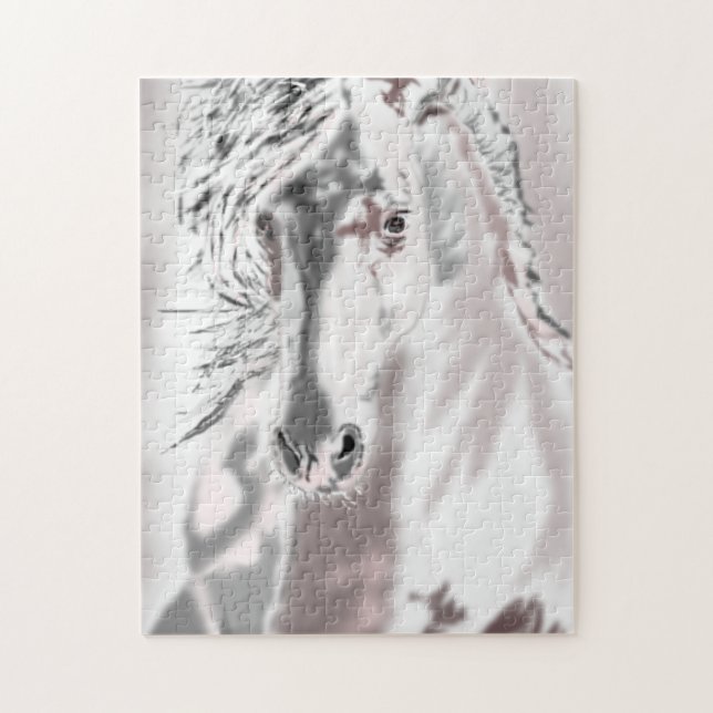 Quebra-cabeça Cavalo Branco (Vertical)