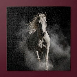 Quebra-cabeça Cavalo Branco na Fumaça