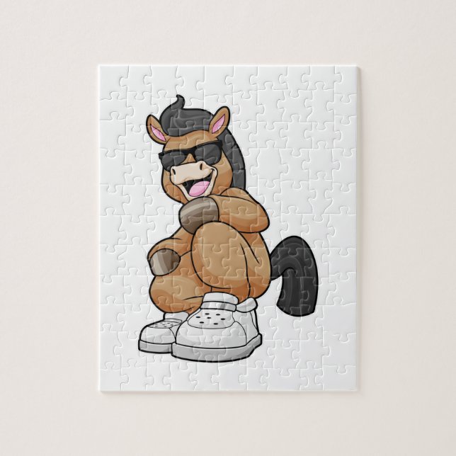 Quebra-cabeça Cavalo com grandes Calçados (Vertical)