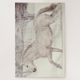 Quebra-cabeça Cavalo de Natal Neve