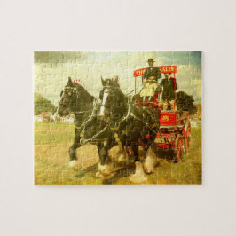 Quebra-cabeça Cavalo e carro