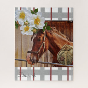 Quebra-cabeça Cavalo Floral