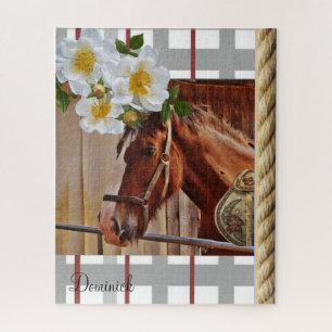 Quebra-cabeça Cavalo Floral