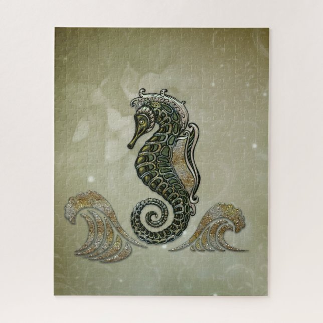 Quebra-cabeça cavalo marinho fantasia (Vertical)