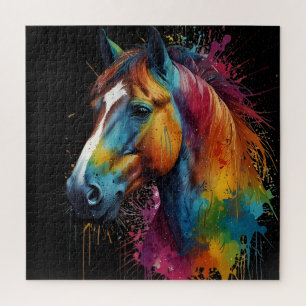 Quebra-cabeça Cavalo pintado design difícil