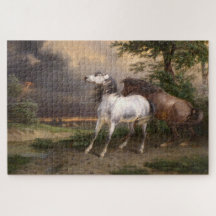 Cavalos Assustados pela Tempestade (por Carle Vern