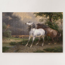 Quebra-cabeça Cavalos Assustados pela Tempestade (por Carle Vern