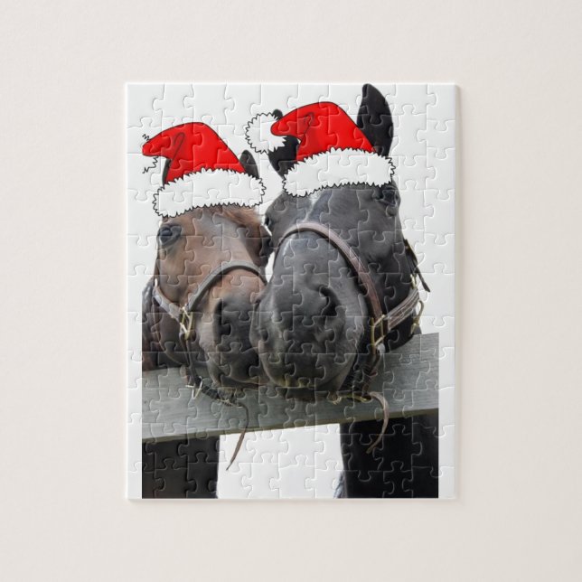 Quebra-cabeça Cavalos de Natal (Vertical)