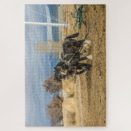 Quebra-cabeça Cavalos de Shire e Fluxo - 1014 peças