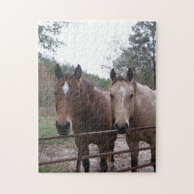Quebra-cabeça Cavalos de um quarto que estão pela porta (Vertical)