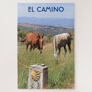 Quebra-cabeça Cavalos e marcadores de cascas, El Camino, Espanha