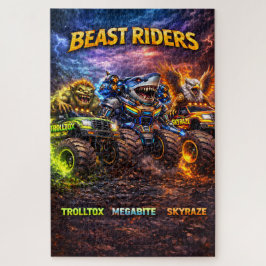 Quebra-cabeça Cavalos monster trucks o definitivo 1014 peças pre