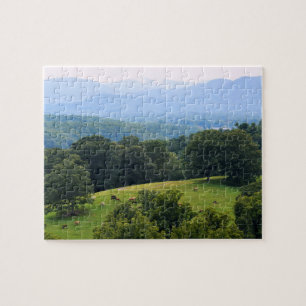 Quebra-cabeça Cavalos nas Montanhas Blue Ridge - 8x10 polegadas