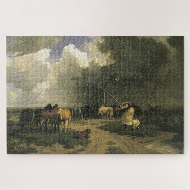 Quebra-cabeça Cavalos numa tempestade (equino) (Horizontal)