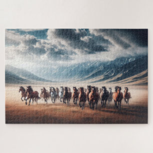 Quebra-cabeça Cavalos Selvagens, Cavalos Galopantes, Animais Maj