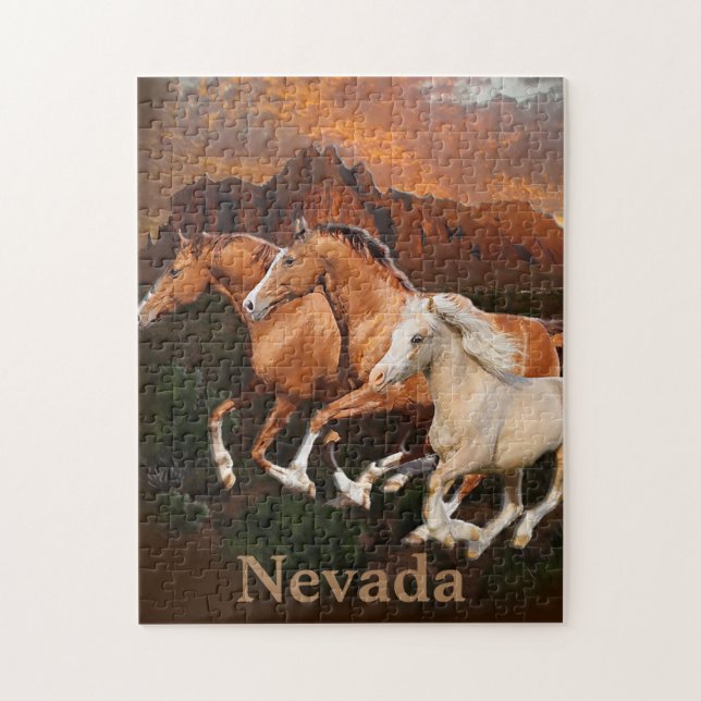 Quebra-cabeça cavalos selvagens do Arizona (Vertical)