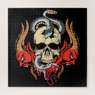 Quebra-cabeça Caveira e Cobras do Demon