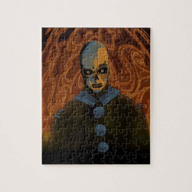 Quebra-cabeça Caveira Laranja (Vertical)