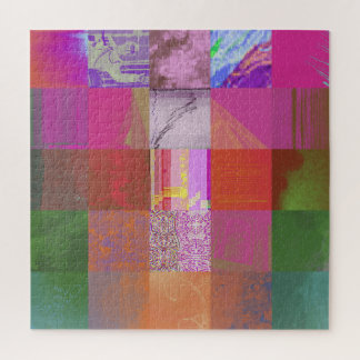 Quebra-cabeça CD1FE646 Arte abstrata de falha digital em padrão 