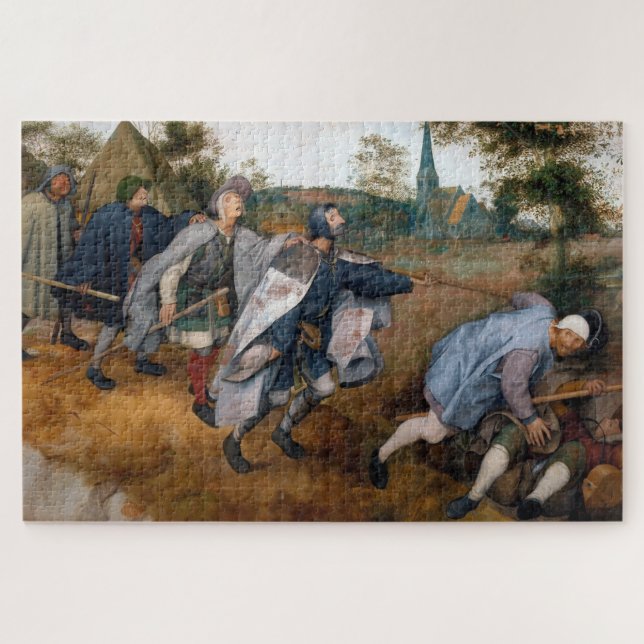 Quebra-cabeça Cego Liderando Cego, Pieter Bruegel (Horizontal)