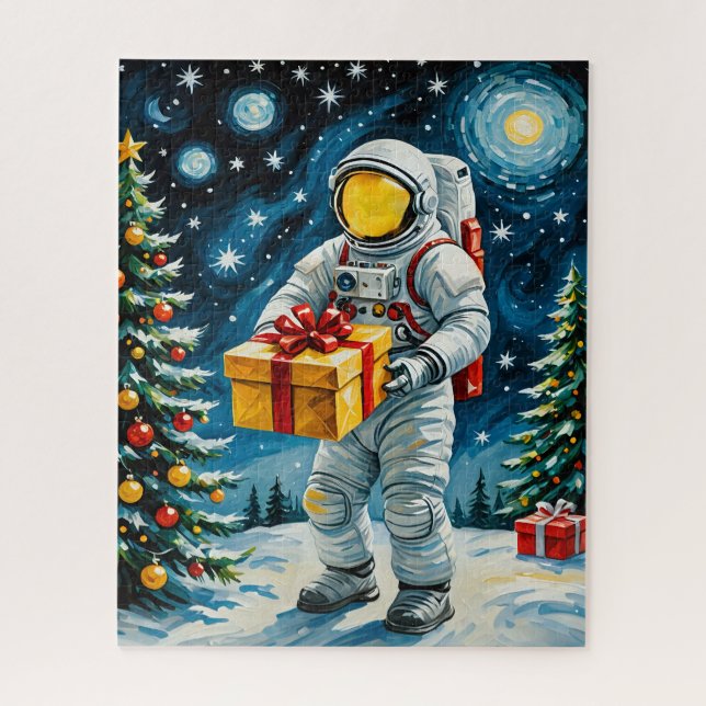 Quebra-cabeça Celebração de Natal Astronauta (Vertical)