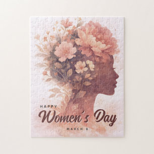 Quebra-cabeça Celebração Elegante do Dia das Mulheres Floral 8 d