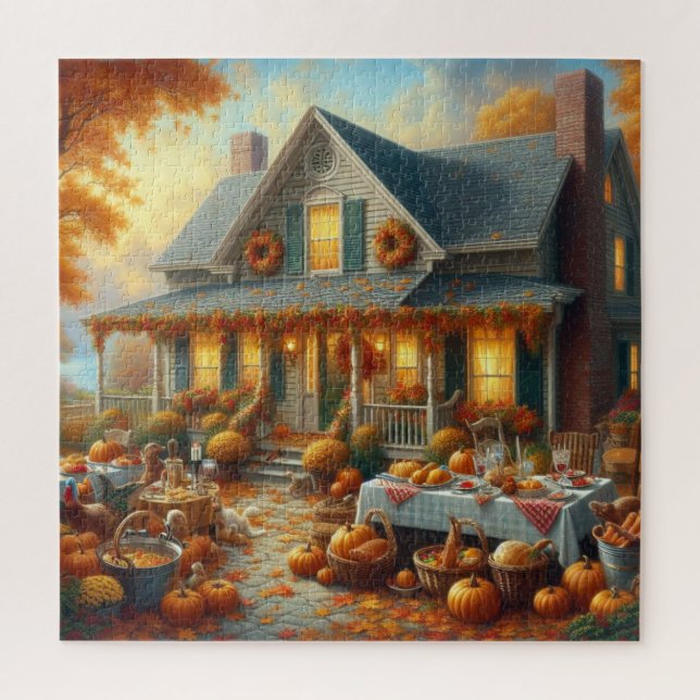 Quebra-cabeça Celebrar a recompensa do outono com o Charme Cozy (Vertical)