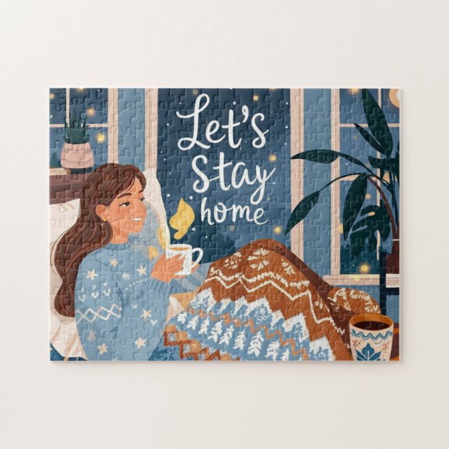 Quebra-cabeça Celebrar noites confortáveis cobertor de malha (Horizontal)