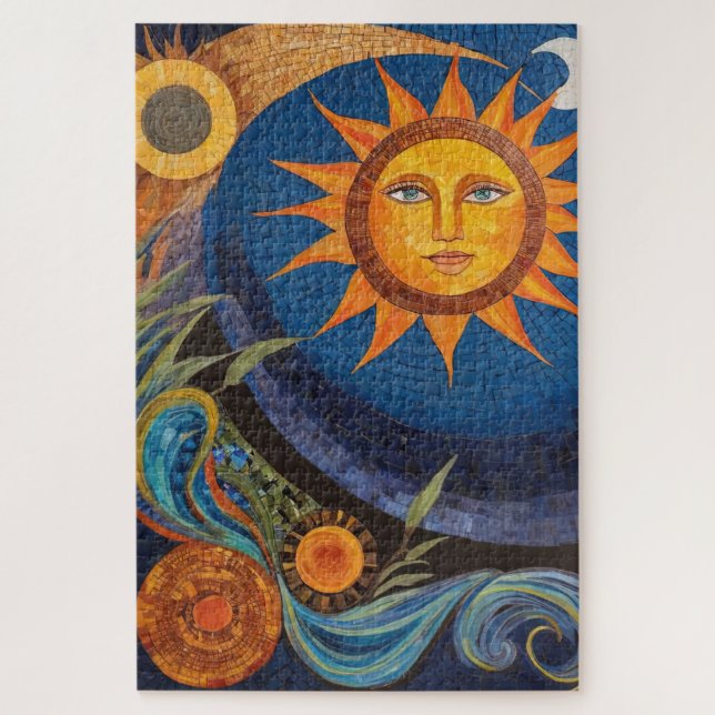Quebra-cabeça Célestial da vibração sonora solar (Vertical)
