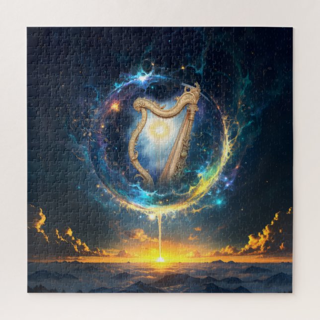 Quebra-cabeça Celestial Harp of the Moonbound Skies.  (Vertical)