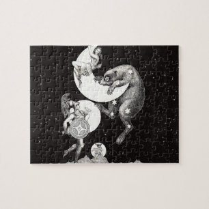 Quebra-cabeça Celestial Moon Sky Universe God Night Illustration