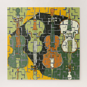 Quebra-cabeça Cellos Pattern Blues Coloridos