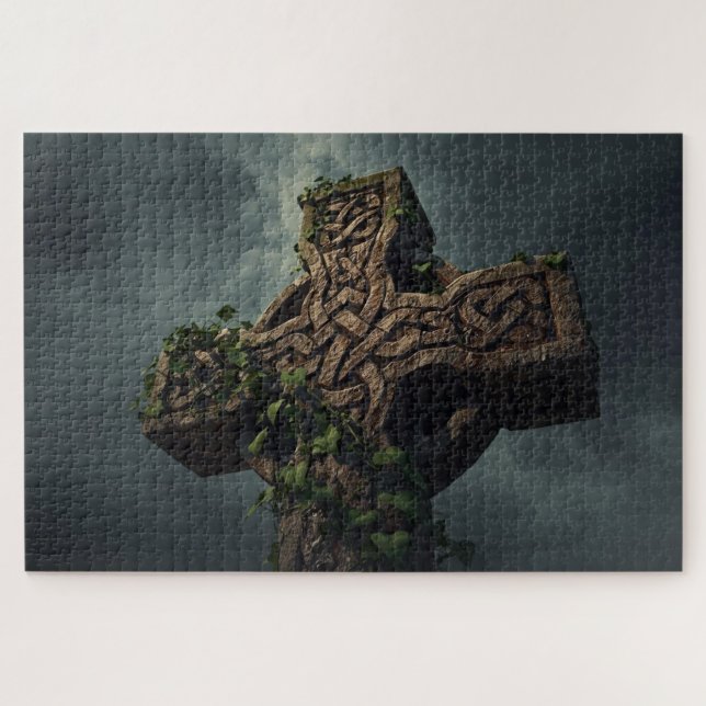 Quebra-cabeça Celtic Knot Cross Jigsaw Puzzle (Horizontal)