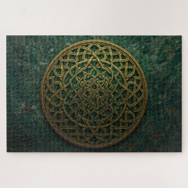 Quebra-cabeça Celtic Knot Mandala Jigsaw Puzzle (Horizontal)