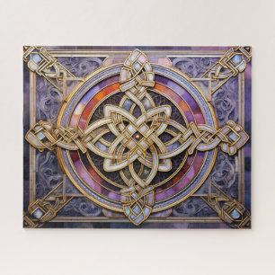 Quebra-cabeça Celtic Knot Purple Ivory Knotwork
