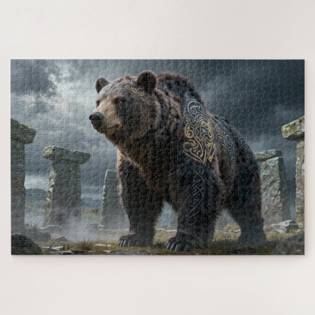 Quebra-cabeça Celtic Spirit Animal Bear Jigsaw Puzzle (Horizontal)